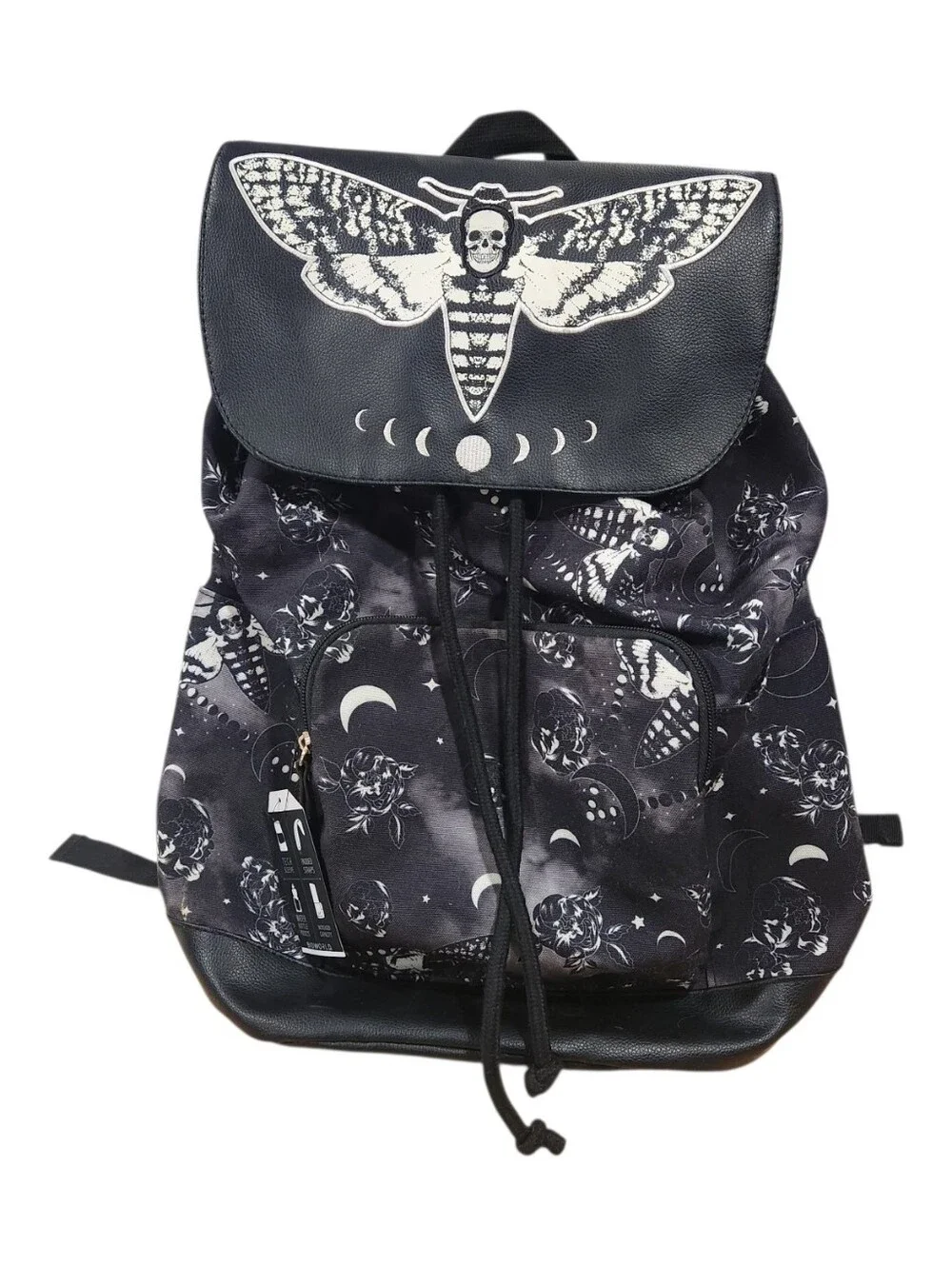 Bioworld Hot Topic Death Moth Celestial Slouch Backpack NWT Goth Moon Phase